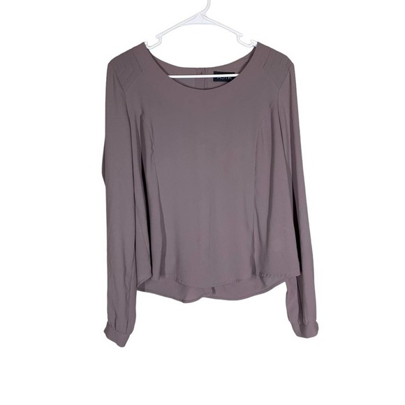 ASTR Purple Button Down Back Long Sleeve Blouse - Picture 1 of 11